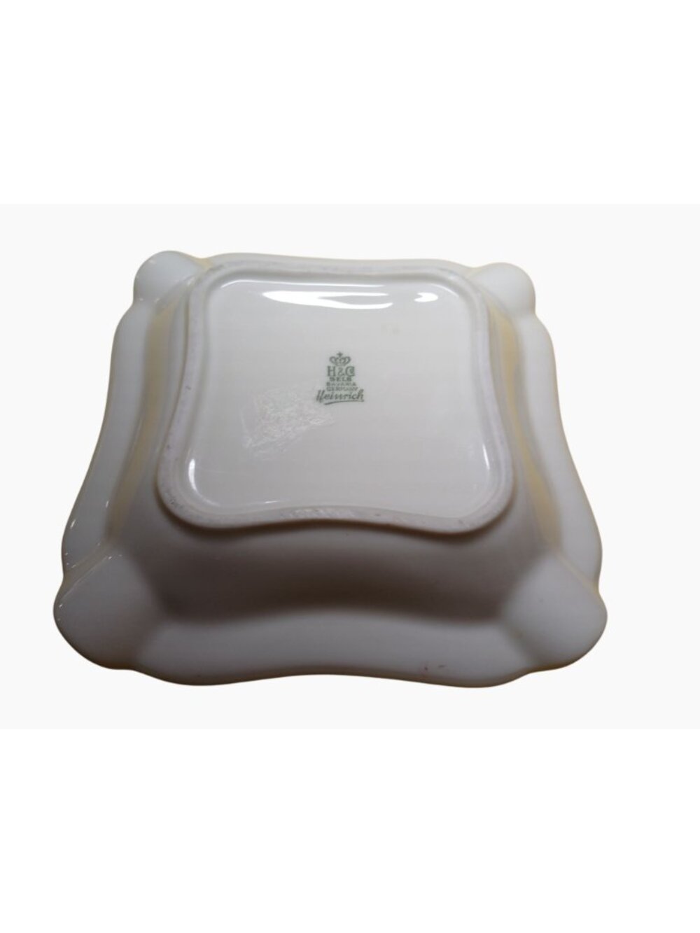Asbach Uralt Porcelain Ashtray H&C Selb Bavaria Germany White Gold Vintage Cigar - Picture 12 of 12